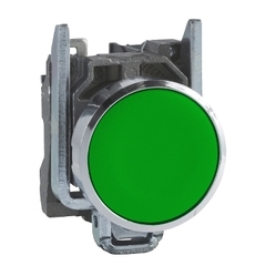 Pulsador Metal Rasante Verde 1na Xb4