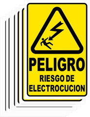 Etiqueta Riesgo Electrico 110x150mm