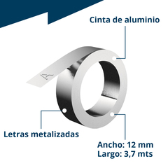 Cinta Aluminio C/Adhesivo M1011 12mm X 3.7mts 35800